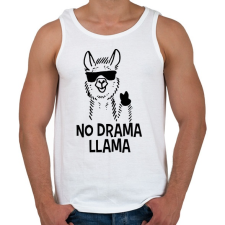 PRINTFASHION Dráma Láma - Férfi atléta - Fehér atléta, trikó