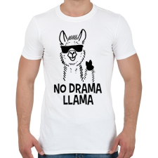 PRINTFASHION Dráma Láma - Férfi póló - Fehér férfi póló