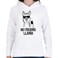 PRINTFASHION Dráma Láma - Női kapucnis pulóver - Fehér