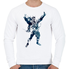 PRINTFASHION Draven - Férfi pulóver - Fehér férfi pulóver, kardigán