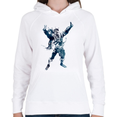 PRINTFASHION Draven - Női kapucnis pulóver - Fehér