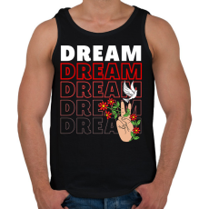 PRINTFASHION Dream felirat - Férfi atléta - Fekete