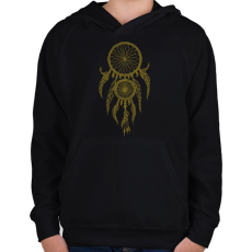 PRINTFASHION dreamcatcher - Gyerek kapucnis pulóver - Fekete