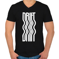 PRINTFASHION Drift - Férfi V-nyakú póló - Fekete