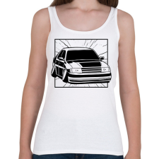 PRINTFASHION Drift kocsi - Női atléta - Fehér női trikó