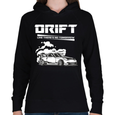 PRINTFASHION Drift - Női kapucnis pulóver - Fekete