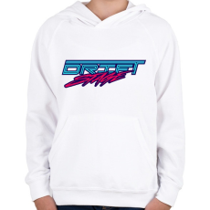 PRINTFASHION Drift Stage - Gyerek kapucnis pulóver - Fehér