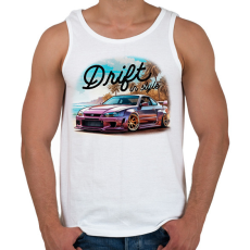 PRINTFASHION Driftelés - Férfi atléta - Fehér