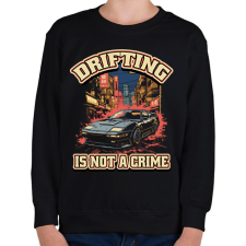 PRINTFASHION Driftelés nem kriminális - Gyerek pulóver - Fekete gyerek pulóver, kardigán