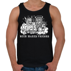 PRINTFASHION Drink beer for friends - Férfi atléta - Fekete