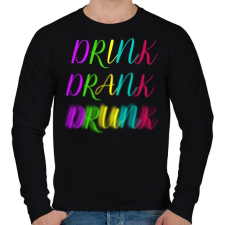 PRINTFASHION DRINK-DRANK-DRUNK - Férfi pulóver - Fekete férfi pulóver, kardigán