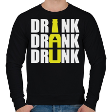PRINTFASHION Drink Drank Drunk - Férfi pulóver - Fekete