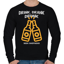 PRINTFASHION DRINK DRANK DRUNK - Férfi pulóver - Fekete férfi pulóver, kardigán