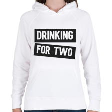 PRINTFASHION Drink for two - Női kapucnis pulóver - Fehér női pulóver, kardigán