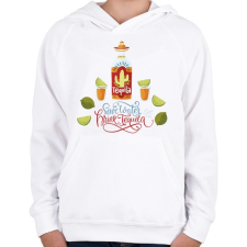 PRINTFASHION Drink Tequila - Gyerek kapucnis pulóver - Fehér gyerek pulóver, kardigán