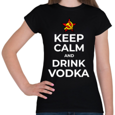 PRINTFASHION DRINK VODKA - Női póló - Fekete