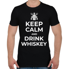 PRINTFASHION DRINK WHISKEY - Férfi póló - Fekete férfi póló
