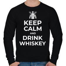 PRINTFASHION DRINK WHISKEY - Férfi pulóver - Fekete férfi pulóver, kardigán