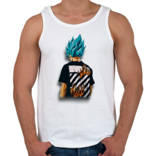 PRINTFASHION Drip Goku minta (Dragon Ball) - Férfi atléta - Fehér atléta, trikó