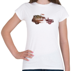 PRINTFASHION Drive back home - Női póló - Fehér