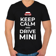 PRINTFASHION DRIVE MINI - Férfi V-nyakú póló - Fekete