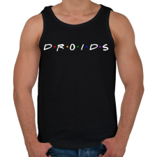 PRINTFASHION Droids - Férfi atléta - Fekete atléta, trikó