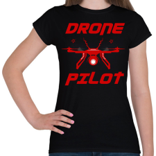 PRINTFASHION DRONE PILOT - Női póló - Fekete női póló