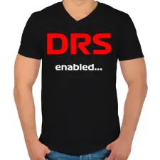 PRINTFASHION DRS  - Férfi V-nyakú póló - Fekete férfi póló