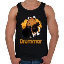PRINTFASHION drummer - Férfi atléta - Fekete atléta, trikó