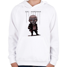 PRINTFASHION DS Die-Hardman - Gyerek kapucnis pulóver - Fehér