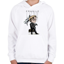 PRINTFASHION DS Fragile - Gyerek kapucnis pulóver - Fehér gyerek pulóver, kardigán