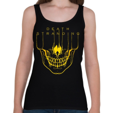 PRINTFASHION DS Golden skull - Női atléta - Fekete női trikó