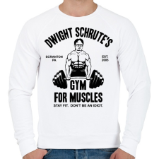 PRINTFASHION DS Hit the gym - Férfi pulóver - Fehér férfi pulóver, kardigán