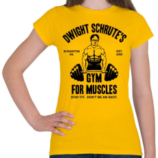 PRINTFASHION DS Hit the gym - Női póló - Sárga