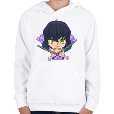 PRINTFASHION DS Inosuke - Gyerek kapucnis pulóver - Fehér gyerek pulóver, kardigán