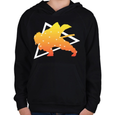 PRINTFASHION DS Katana - Gyerek kapucnis pulóver - Fekete