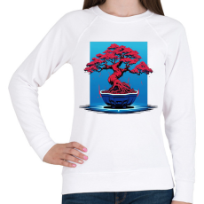PRINTFASHION DSL - (8) a bit of BONSAI - Női pulóver - Fehér