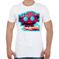 PRINTFASHION DSL Cloud Smiley #1 - Férfi póló - Fehér férfi póló