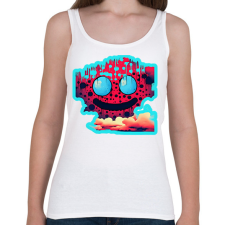 PRINTFASHION DSL Cloud Smiley #1 - Női atléta - Fehér női trikó