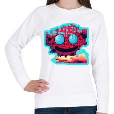 PRINTFASHION DSL Cloud Smiley #1 - Női pulóver - Fehér női pulóver, kardigán