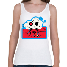 PRINTFASHION DSL Cloud Smiley #2 - Női atléta - Fehér női trikó