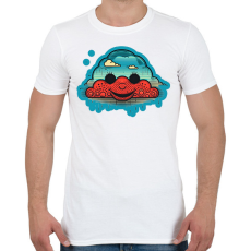 PRINTFASHION DSL Cloud Smiley #3 - Férfi póló - Fehér