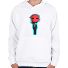 PRINTFASHION DSL Cloud Smiley #5 - Gyerek kapucnis pulóver - Fehér gyerek pulóver, kardigán