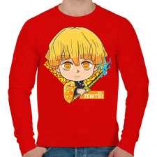 PRINTFASHION DT Zenitsu - Férfi pulóver - Piros férfi pulóver, kardigán