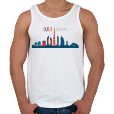 PRINTFASHION Dubai - Férfi atléta - Fehér atléta, trikó