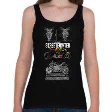 PRINTFASHION ducati streetfighter - Női atléta - Fekete női trikó