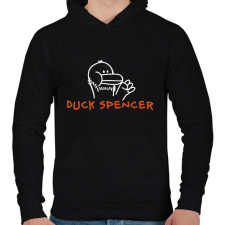 PRINTFASHION Duck (Bud) Spencer - Férfi kapucnis pulóver - Fekete férfi pulóver, kardigán