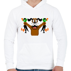 PRINTFASHION Duck hunt - Férfi kapucnis pulóver - Fehér