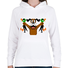 PRINTFASHION Duck hunt - Női kapucnis pulóver - Fehér női pulóver, kardigán