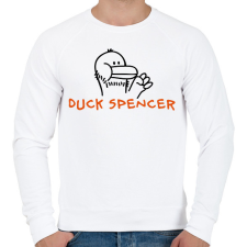 PRINTFASHION Duck Spencer - Férfi pulóver - Fehér férfi pulóver, kardigán